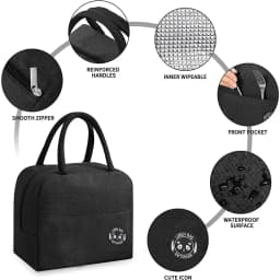 Insulated Lunch Dinner Bags School Trip Picnic Handbag for Kids Women Cooler Bag Portable Canvas Box Thermal Food Container Bag