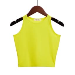 Fashion 2022 New Women Sexy Cotton Crop Top Crop Bustier Multicolor Sleeveless Cropped Blusas Vest Tank Top Camisole 14 Colors