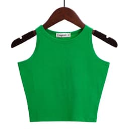 Fashion 2022 New Women Sexy Cotton Crop Top Crop Bustier Multicolor Sleeveless Cropped Blusas Vest Tank Top Camisole 14 Colors