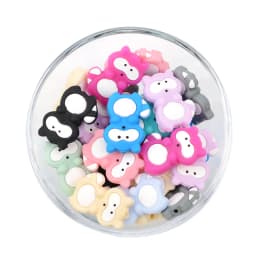 LOFCA 5pc Silicone Animal Beads Panda Food Grade DIY Toy Koala Baby Teething Beads BPA Free Pacifier Chain Accessories