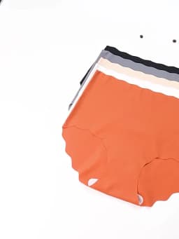 3Pcs/Set Women Ice Silk Panties Wavy Trim Seamless Underwear High Waist Panty No Show Briefs Invisible Ladies Lingerie M-XXL