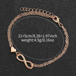 2PCS/Set Women's Watch Fashion Arabic Dial Leather Band Quartz Watches Gold Heart Bracelet Set