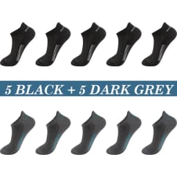 High Quality 10Pairs Men Socks Cotton Summer Sports Breathable Ankle Socks Mesh Casual Athletic Thin Cut Short Plus Size 39-48