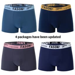 4/5 Pcs Men's Fashion Printed Underwear Comfortable Joker Boxer Plus Size 5XL Adolescent Multicolor Mix Shorts Middle-aged Boxer