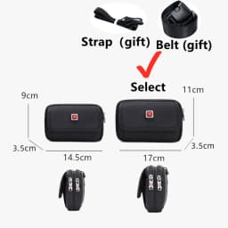 JANGEAR Horizontal Canvas Dual Cell Phone Holster Smartphone Belt Pouch Mens Versatile Zipper Belt Loop Pouch Shoulder Bag