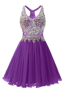 Chiffon A Line Beading Crystals Knee Length Bridesmaid Dresses Evening Formal Prom Wedding Party Homecoming Birthday Cocktail