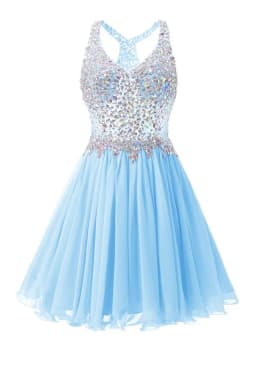 Chiffon A Line Beading Crystals Knee Length Bridesmaid Dresses Evening Formal Prom Wedding Party Homecoming Birthday Cocktail