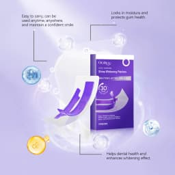 Purple Teeth Whitening Strips – Remove Plaque & Stain, Brighten Tooth & Freshen Breath Oral Hygiene Bleaching Dental Care Tools
