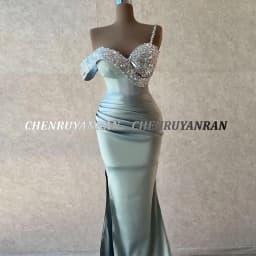 Satin Formal Party Dresses 2025 Women Sweetheart Bead Long Evening Gowns Sleeveless Mermaid Custom Made Sexy Wedding Guest Dress
