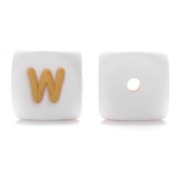 10Pcs/Lot 12mm White Alphabet English Silicone Letters Beads for Baby Personalized Pacifier Clips Teether Accessorie BPA Free
