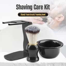 Professional Shaving Brush 1/2/3Pcs Set 3-in-1 Shave Kits, Shaving Bowl and Shaving Stand, Father's Day Men's Gift Kit