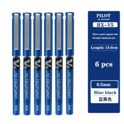 4/6/12 Japan Pilot BX-V5 Gel Pen Hi Tecpoint Straight Liquid Color Ink Cute Stationery 0.5mm Signature Pen School Supplies