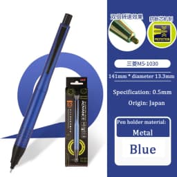 Uni Kuru Toga Metallic Mechanical Pencil 0.5MM Lead Advance Upgrade Model M5-1030 Automatic Rotation Japanese School Stationery