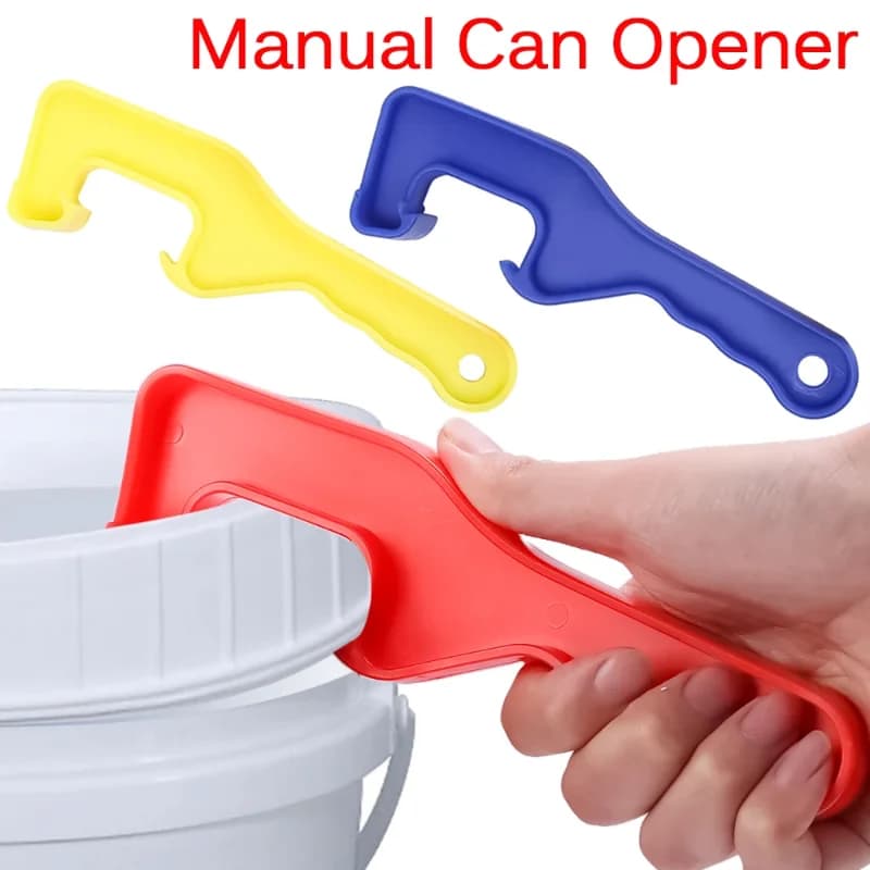 Manual Can Opener Labor Saving Household Plastic Opening Tool for Gallon Honey Bucket Pail Cap Paint Barrel Lid Removal Wrench