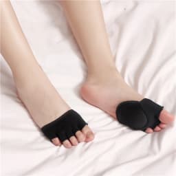 Women Sponge Half Palm Anti-Slip Lining Socks Soft Open Toe Heelless Liner Invisible Forefoot Cushion Cotton Foot Pad Dropship