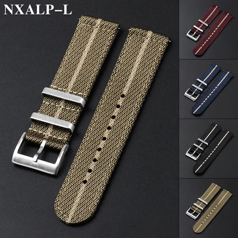 Men's Military Nylon Watch Strap for Seiko for Omega Bracelet Quick Release Universal Sport Canvas Smart Watch Band 20mm 22mm