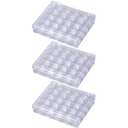 25 Spools Empty Bobbins Storage Box Sewing Accessories Tools Plastic Sewing Machine Bobbin Case Knitting Needle Organizer NEW
