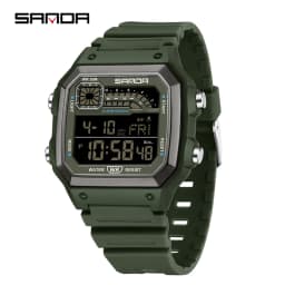 SANDA Outdoor Sport Electronic Chronograph Watch Men Multifunction Watches Alarm Clock Chrono Waterproof LED Digital Wrist Watch