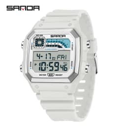 SANDA Outdoor Sport Electronic Chronograph Watch Men Multifunction Watches Alarm Clock Chrono Waterproof LED Digital Wrist Watch