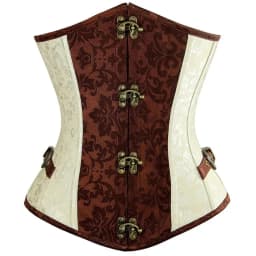 Faux Leather Underbust Corset Waist Control Gothic Corsets Waist Cincher Bustiers Steampunk Embroidery Short Waist Trainer