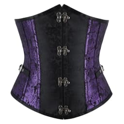 Faux Leather Underbust Corset Waist Control Gothic Corsets Waist Cincher Bustiers Steampunk Embroidery Short Waist Trainer