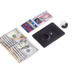 New Airtag Wallet Slim Minimalist Leather Credit Card Holder For AirTag Protective ID Case Small Anti-lost Protective Purse