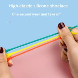 12pcs Laceless Silicone Elastic Laces Rubber No Wash Laces Adult Kids Lazy Lace Free Laces One Size Versatile Fits Most Shoes