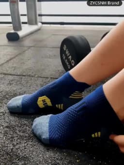 5Pairs New Spring Men's Socks AnkleThick Knit Sports Sock Outdoor Fitness Breathable Quick Dry Wear-resistant Short Running Sock