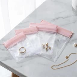 50 Pieces Cute Laser Self Sealing Little Small Plastic Bags for Jewelry Display Bags Pouch and Packaging Organizer Storage Bag