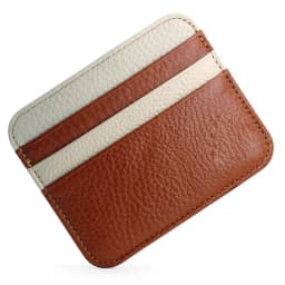 Genuine Leather Card Holder - Thin Wallet for ID/Bank/Credit Cards, Compact Cash & Bus Card Case (RFID Protection)