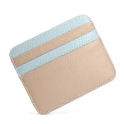 Genuine Leather Card Holder - Thin Wallet for ID/Bank/Credit Cards, Compact Cash & Bus Card Case (RFID Protection)