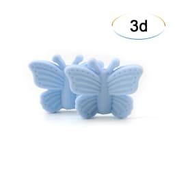 Bowknot 10pcs/lot Silicone Beads DIY Food Grade Silicone Teething Pacifier Cute Shaped Silicone teether Holder Accessories