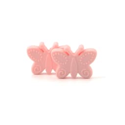 Bowknot 10pcs/lot Silicone Beads DIY Food Grade Silicone Teething Pacifier Cute Shaped Silicone teether Holder Accessories