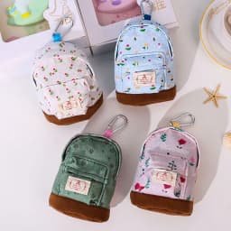New Women Kids Canvas Coin Purse Floral Zipper Pouch Small Wallet Children Female Key Card Holder Mini Money Bag Gift