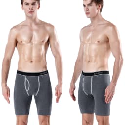 5Pcs Set Long Boxer Men Underwear Shorts Camouflage Print Men's Panties BONITOS Mens Underpants Fly Front Opening Boxer Briefs
