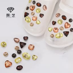 New Shoe Charms for Hole DIY Colored Diamond Crystal Shoe Buckle Decoration for Hole Shoe Charm Accessories Kids Party Gift