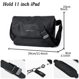 MOYYI Urban Business Flip Laptop Messenger Bag for Men Waterproof Traveling Sling Crossbody Bag Thin Shoulder School Book Bag
