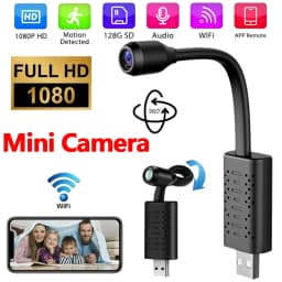 Mini 4K USB WiFi Surveillance Camera Flexible Lens Cable Motion Detection Video Recorder Portable Security Monitoring Camcorder