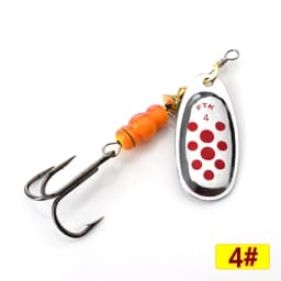 FTK Spinner Bait 4g/5g/7g/10g/14g Hard Spoon Bass Lures Metal Fishing Lures With Treble Hooks Fishing Tackle For Pike Fishing