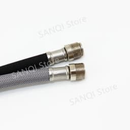 50cm/60cm/85cm F1/2 M15*1 Nylon Braided Flexible Water Hose For Kitchen Pull Out Faucet Hose Spinning Tube Black Gray Plumbing