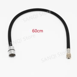 50cm/60cm/85cm F1/2 M15*1 Nylon Braided Flexible Water Hose For Kitchen Pull Out Faucet Hose Spinning Tube Black Gray Plumbing