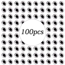 100pcs/lot Holographic 3D Fishing Lure Eyes 3/4/5/6/7/8/9 mm Artificial Lures Simulation Eyeball DIY For Fly Fishing Baits Eyes