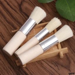 3Pcs Wooden Stencil Bristles Brushes Set Template Round Head For Oil Painting Watercolor Painting Project DIY Art Craft Project
