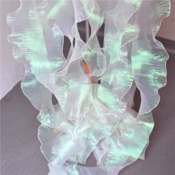 1 Yard Christmas Tree Christmas Holiday Decoration Laser Gradient Mermaid Pleated Floral Lace Wedding Decor Fabric 15CM Wide