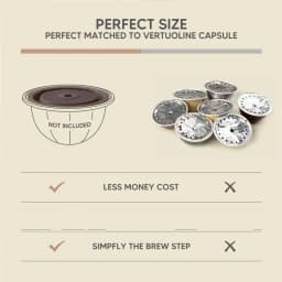 Food Grade Silicone Reusable LId/ Cover for Veruto Coffee Capsule for Vertuoline Machine Fit for 40ml, 150ml. 230ml Original