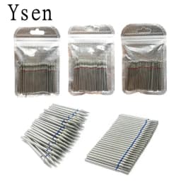 50 Pcs/Set Drill Bit Set for Nails Cutter Dental Diamond Grinding Polish Burs Dental Lab Polisher 2.35mm Shank Nail Tools