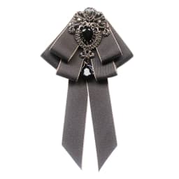 Mab Fashion Red Ribbon Bow Brooch Rhinestone Crystal Fabric Cloth Art Luxury Wedding Dress Pins And Brooches Gift For Women