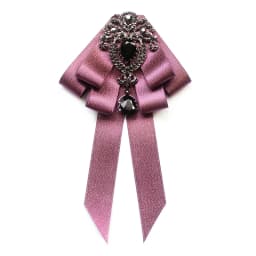 Mab Fashion Red Ribbon Bow Brooch Rhinestone Crystal Fabric Cloth Art Luxury Wedding Dress Pins And Brooches Gift For Women