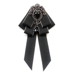 Mab Fashion Red Ribbon Bow Brooch Rhinestone Crystal Fabric Cloth Art Luxury Wedding Dress Pins And Brooches Gift For Women