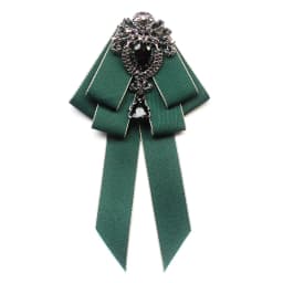 Mab Fashion Red Ribbon Bow Brooch Rhinestone Crystal Fabric Cloth Art Luxury Wedding Dress Pins And Brooches Gift For Women